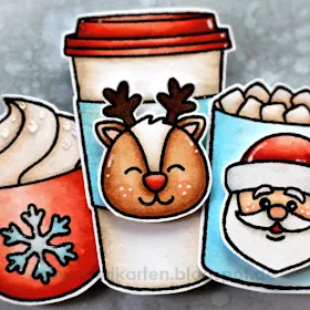 Sunny Studio Stamps: Christmas Icons & Mug Hugs Holiday Card by Anni Lerche.