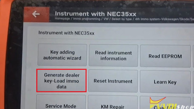 Xhorse VVDI Key Tool Plus Unlock VW NEC35xx PIN  9