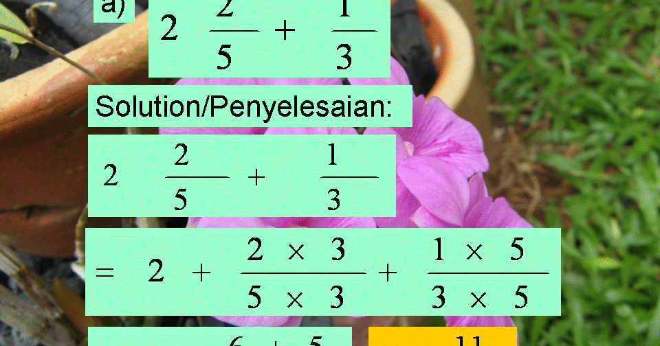 Contoh Soalan Basic Matematik - Persoalan s