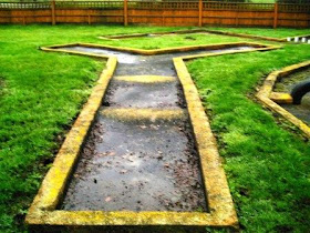 Crazy Golf course at the Horse and Harrow pub in West Hagbourne, Oxfordshire