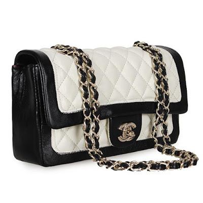 chanel bags for women withe and black