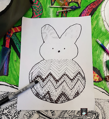 Picture of Pop Art Easter Bunny @teachingisgift.blogspot.ca