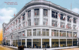 Postcard of The White House Department Store, San Francisco, early 1900s