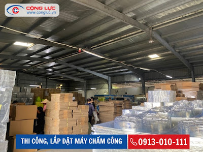 lắp máy chấm công ở công ty bao bì fuxin việt nam