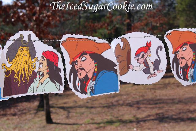 Pirates Of The Caribbean-Dead Men Tell No Tales-Birthday Party Banner Flag Bunting Garland DIY Idea