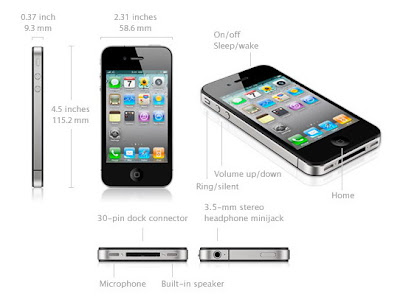 iPhone 4 technical specs and dimension