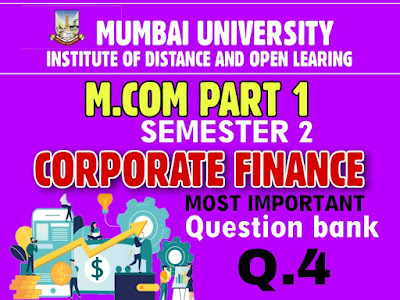 M.com Corporate Finance Questions and Answers Part - 1