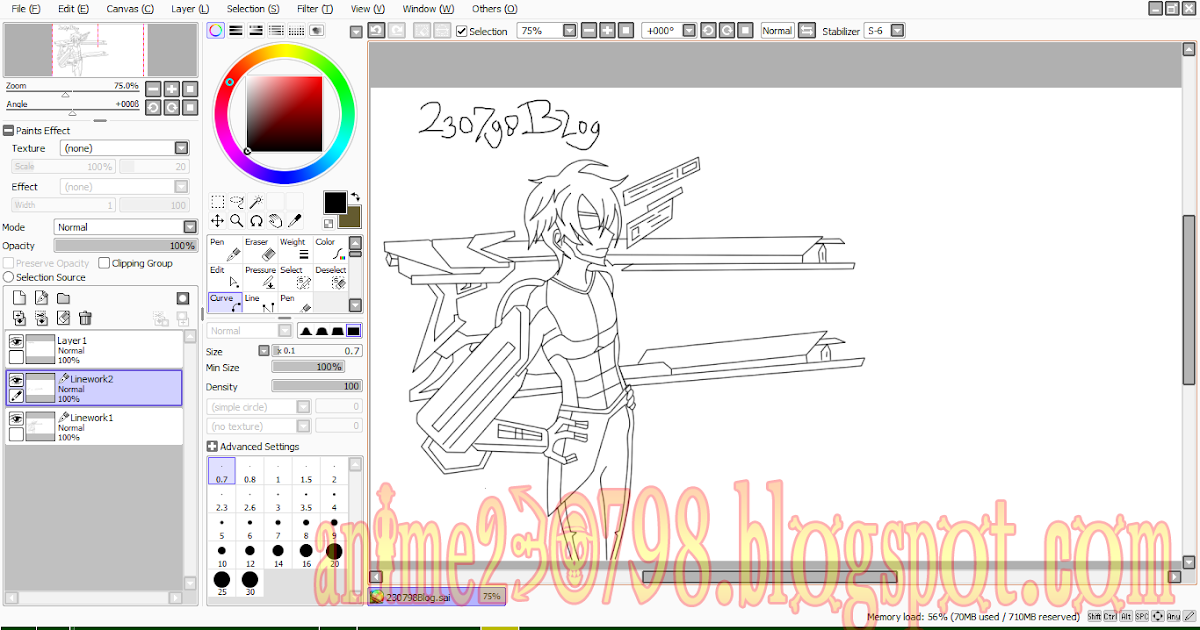 Cara Mewarnai Anime di Paint Tool Sai Mudah Untuk Pemula 