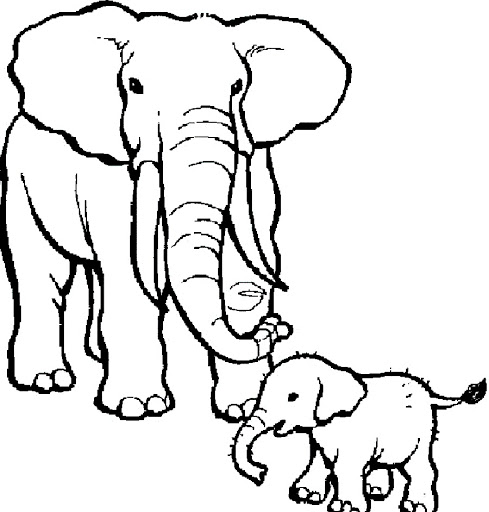 Free Printable Cartoon Elephant Coloring Pages