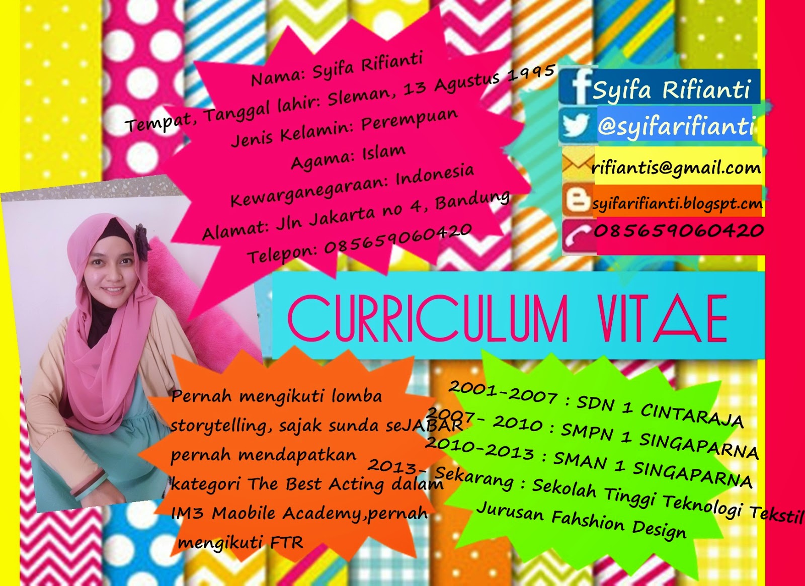 Contoh CV kreatif  Syifa Rifianti