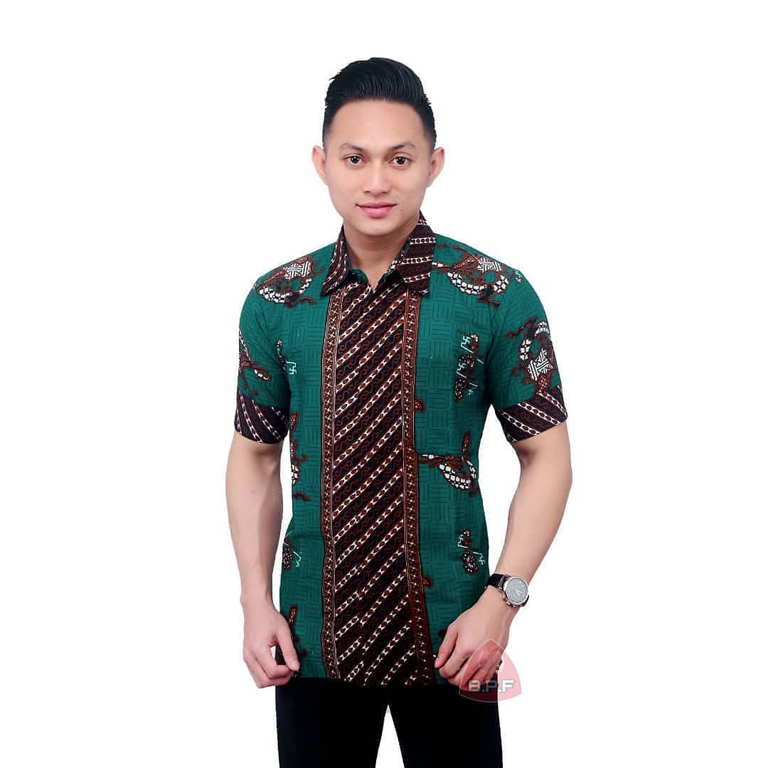  Model  Batik Pria  Kombinasi  Polos  Lengan Panjang Dan Pendek 