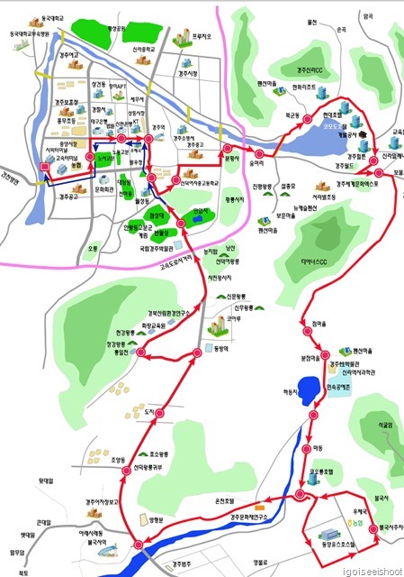 Gyeongju Bus 10 routemap