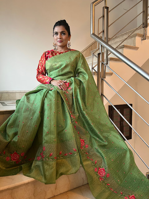 Embroidered saree