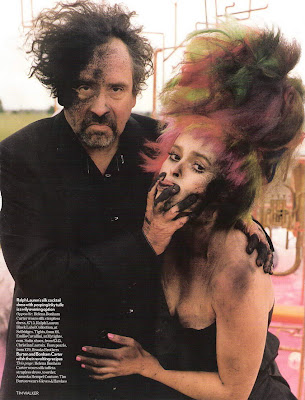 Tim Burton And Helena Bonham Carter In Vogue UK December 2008