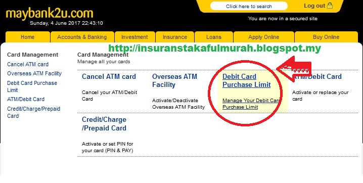 Cara Tukar Had Limit Debit Card Maybank dan Cimb