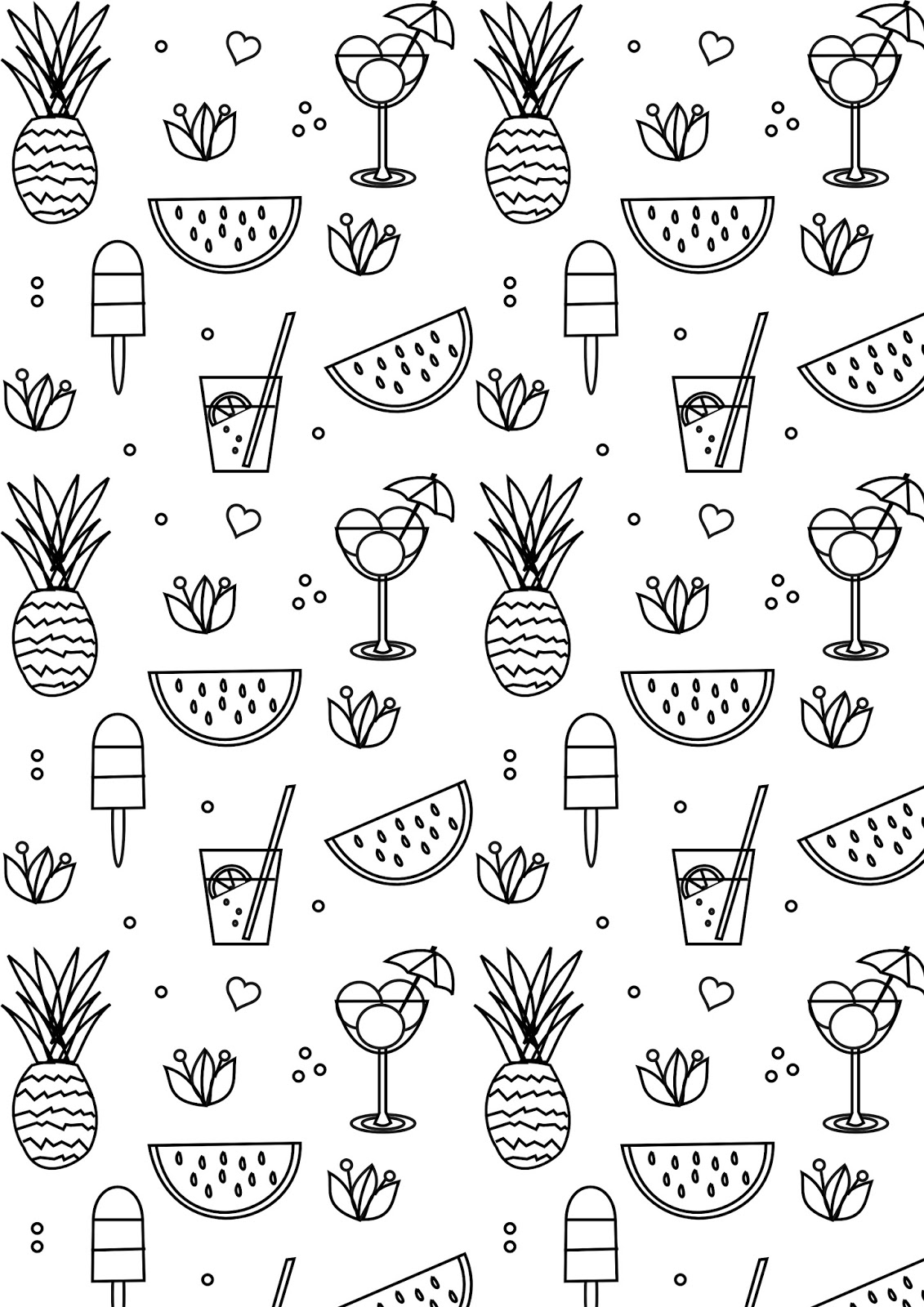 Free Summer Printable Coloring Pages 7