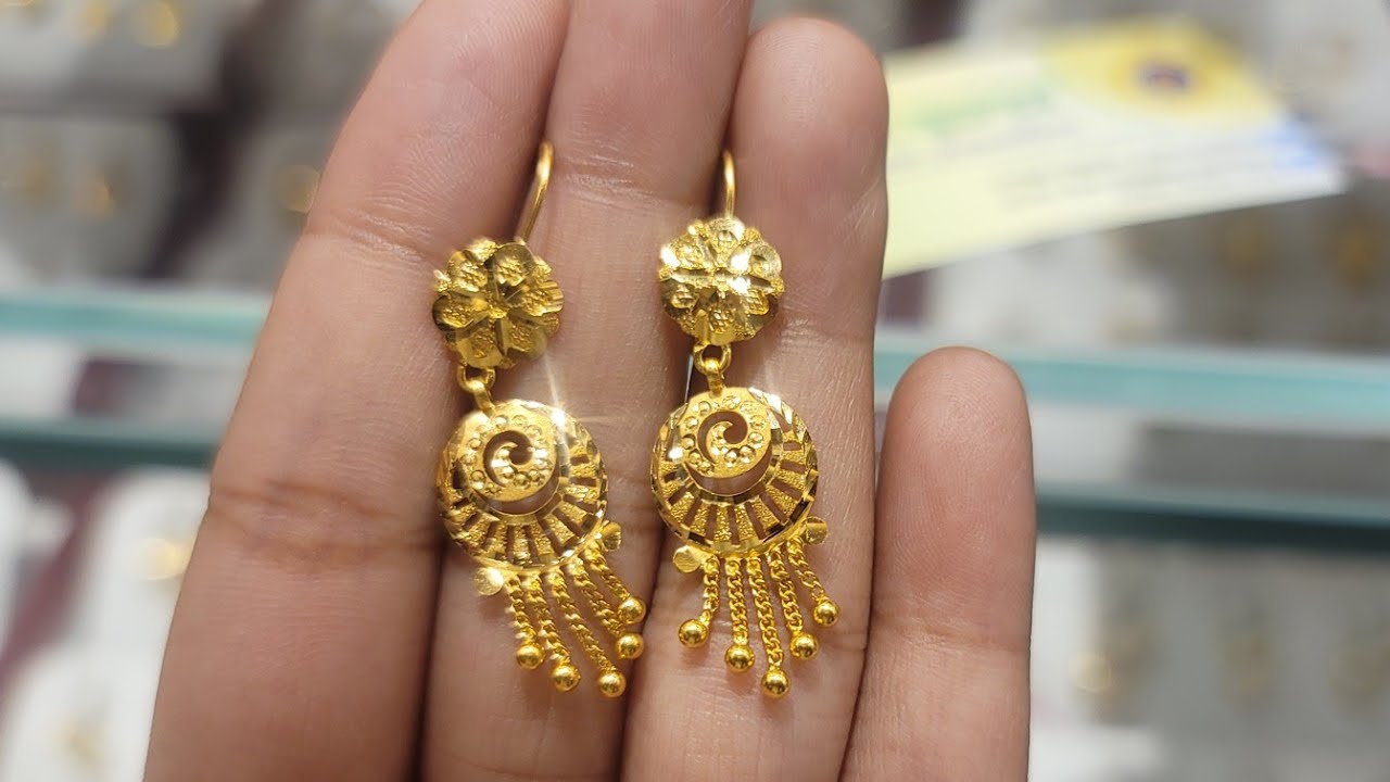 Gold Earrings New Design - Girls Gold,Stone Earrings New Design Images, Pictures - kaner dul - NeotericIT.com