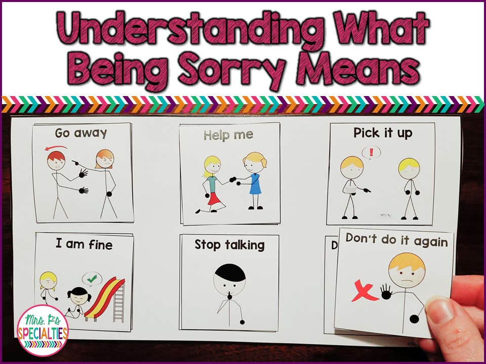 Help Students Understand What Sorry Means | Mrs. P's ...