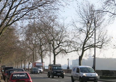 along the Thames, London, December