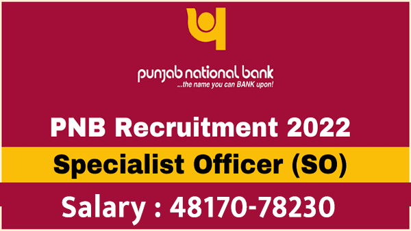 PNB Specialist Officer SO Recruitment 2022