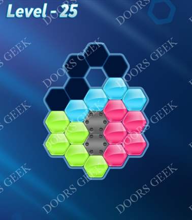 Block! Hexa Puzzle [Novice] Level 25 Solution, Cheats, Walkthrough for android, iphone, ipad, ipod