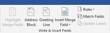 Write & Insert Fields