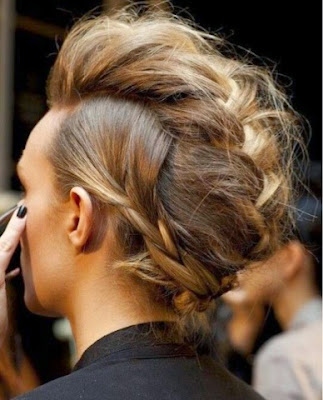 Edgy Hair and Makeup Braided Fauxhawk