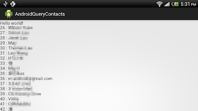Query Contacts database