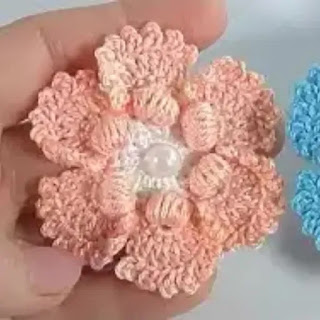 Flor Aplique a Crochet