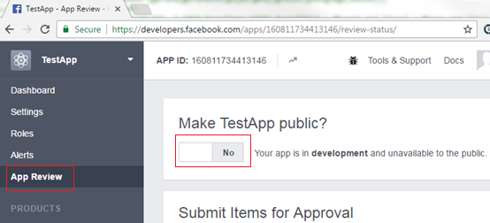 make facebook app public