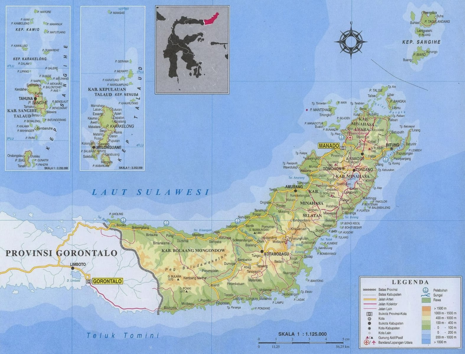 Contained in Sulawesi  Sulawesi  Provinces