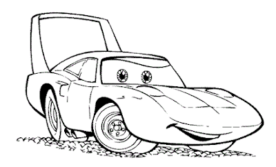 Gambar kartun cars untuk diwarnai