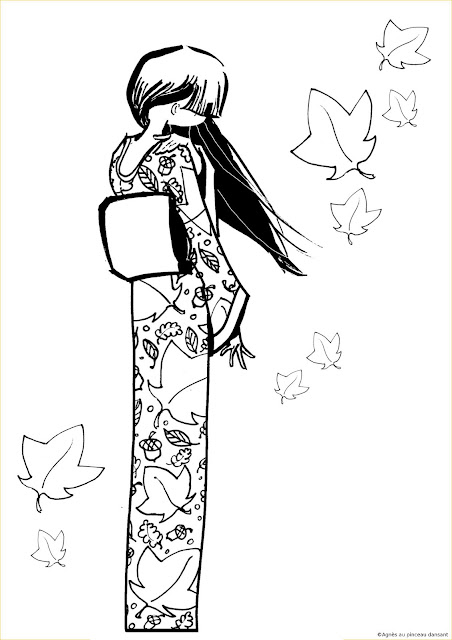 dessin fille, japonaise, automne, coloriage automne, autumn coloring page,coloriage feuilles mortes,, coloriage japon, coloriage fille japonaise, kimono coloring page, coloriage kimono,, agnes gregis, au pinceau dansant, dessin à colorier, activité manuelle enfant, activité enfant confinement, coloriage japon, coloriage asie, asian coloring page, coloriage personnage japonais, coloriage gratuit, free coloring page, coloriage kawaii, kawaii coloring page, coloriage fille, kimono, pattern, motif, gland