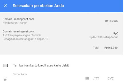 pembayaran google domain