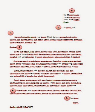 BAHASA MELAYU: SURAT KIRIMAN TIDAK RASMI