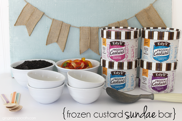 frozen custard sundae bar GingerSnapCrafts.com