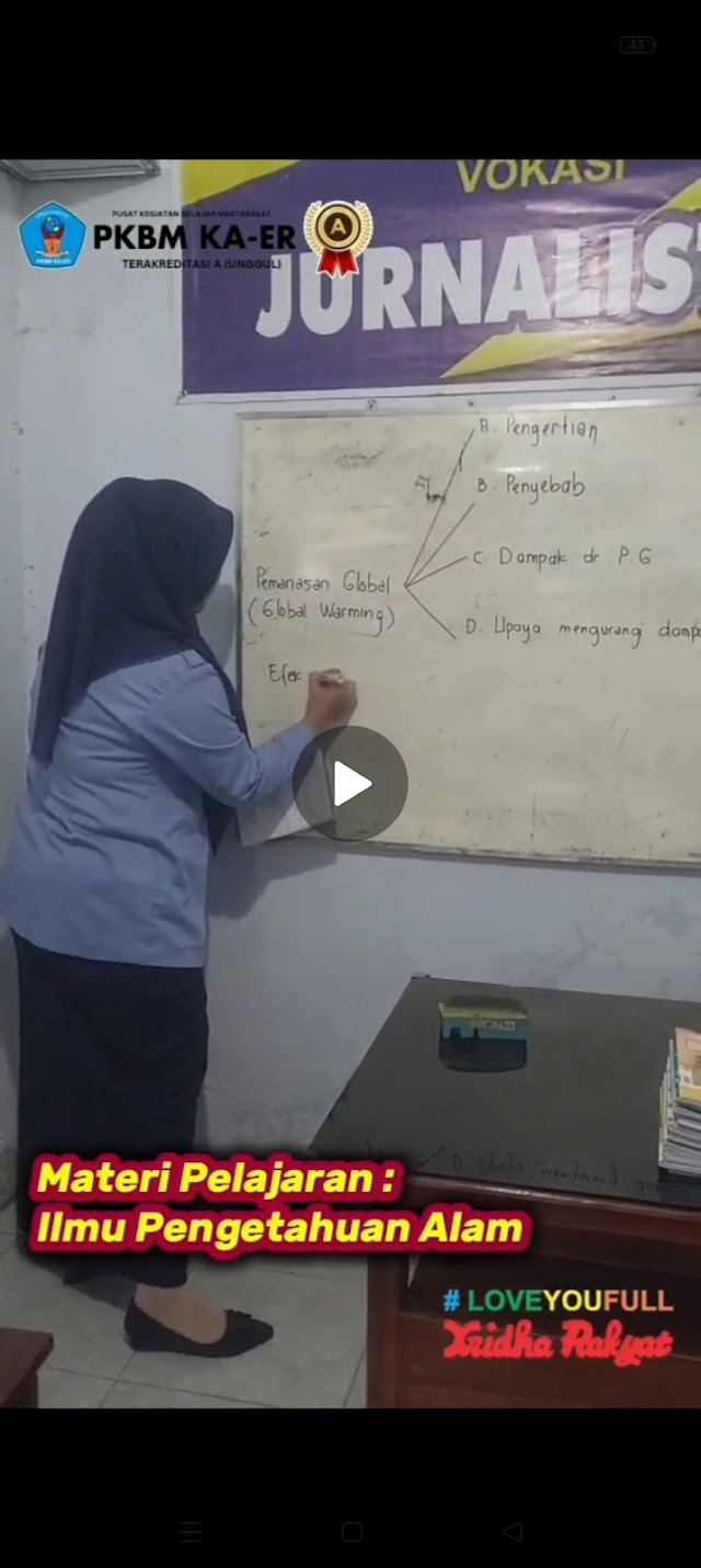 Pembelajaran PKBM KA-ER (Kridha Rakyat)  Kamis, 24 Juli 2025