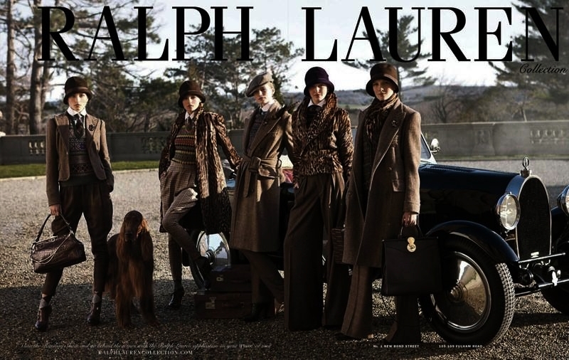 Ralph Lauren's Fall 2012 collection — Maud Welzen, Andreea Diaconu, Katia Kokoreva, Kristina Romanova & Valentina Zeliaeva 