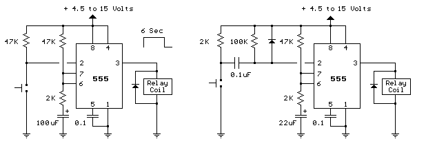 555 timer Mono stable (one shot) circuit