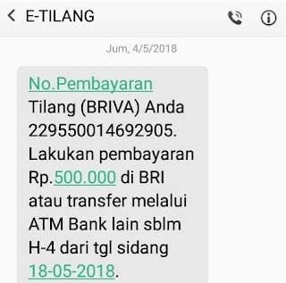 cara membayar denda tilang melalui atm