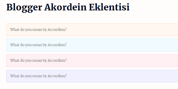 Blogger Accordion Eklentisi