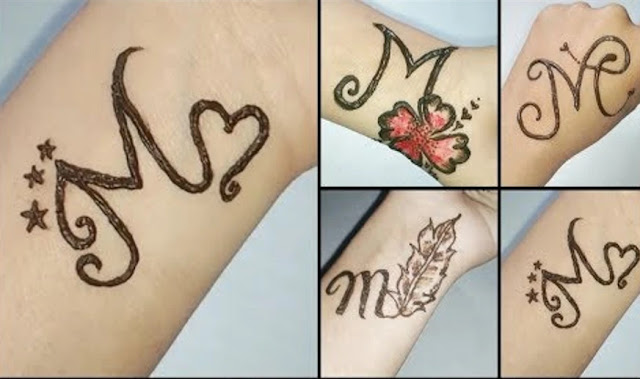 M Letter Mehndi Design M Letter Mehndi Design