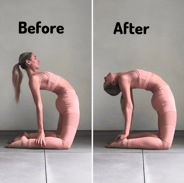Camel Pose Before After
