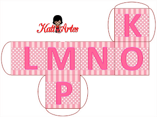 Pretty Ballerina Free Printable Cube With  letras Box.