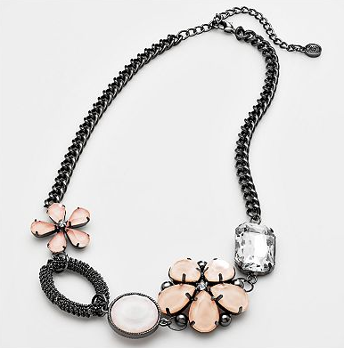 Simply Vera Vera Wang Jet-Tone Floral Necklace