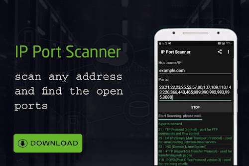 IP Port Scanner - scan any address using anroid