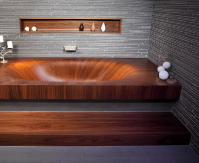 Wooden bathtub design