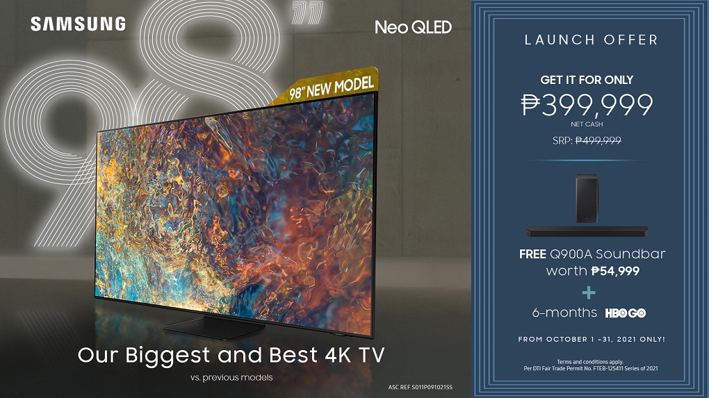 The Biggest Ever 4K Samsung TV is Coming to the Philippine Market with the 98" Neo QLED TV