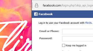 Como registrarse en Flirchi con Facebook
