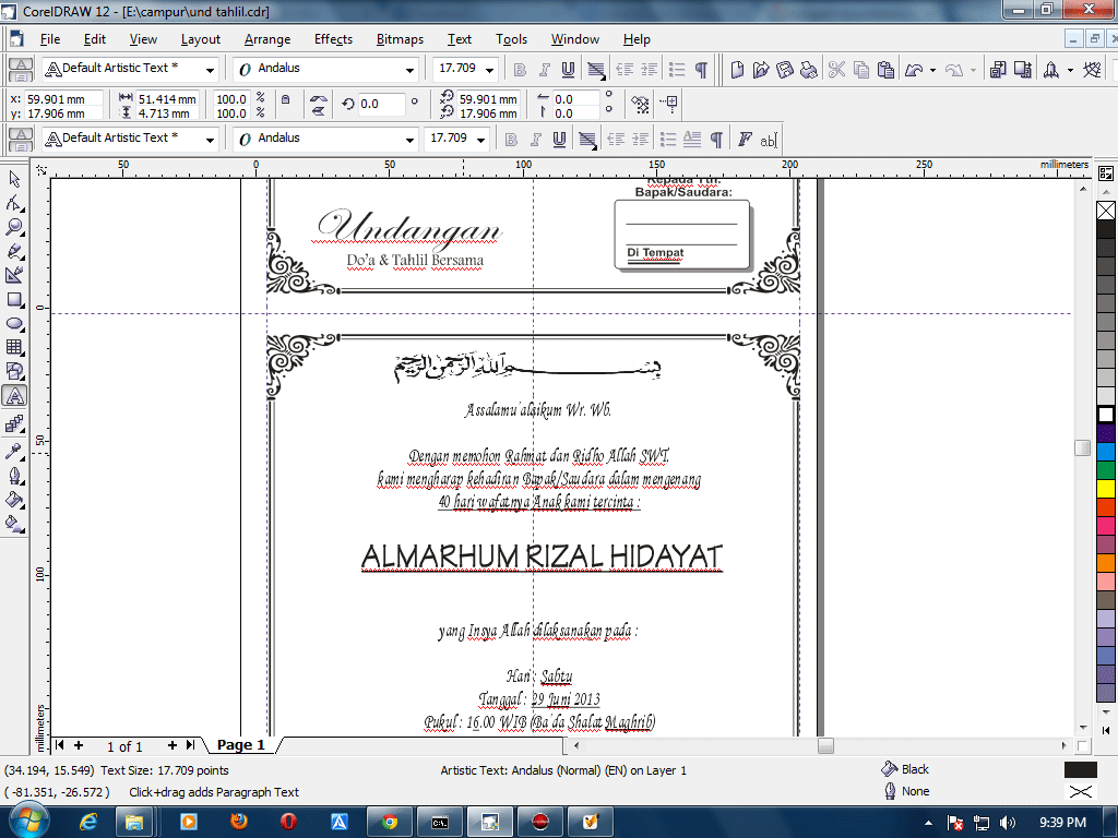 undangan aqiqah yang bisa di edit wood scribd indo